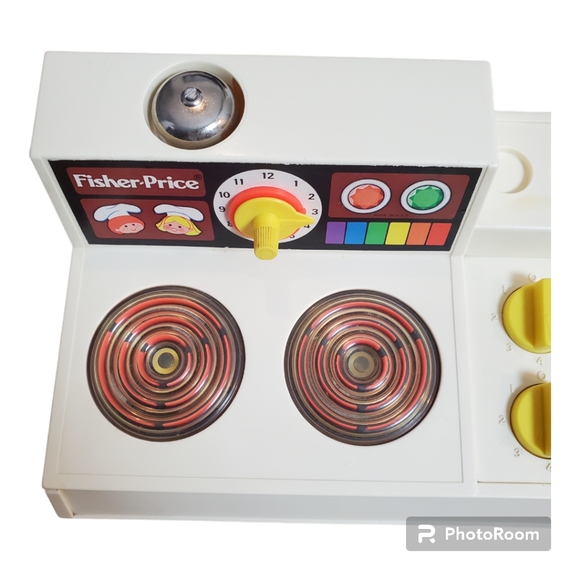 Vintage 1978 Fisher Price Stove Top Toy Range Glow Magic Burners #919 Made USA - Picture 4 of 15